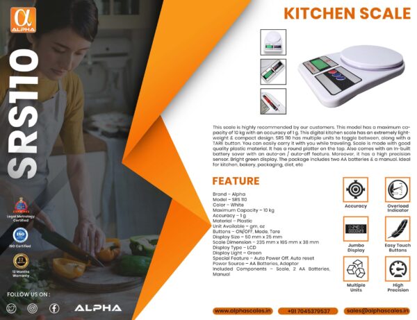SRS110 KITCHEN SCALE - Image 11