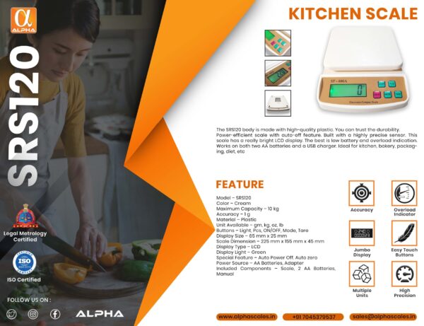 SRS120 KITCHEN SCALE - Image 13