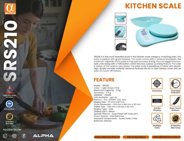 SRS210 KITCHEN SCALE - Image 11