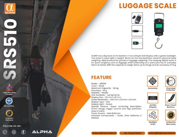 SRS510 LUGGAGE SCALE - Image 6