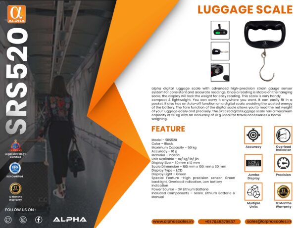 SRS520 LUGGAGE SCALE - Image 6