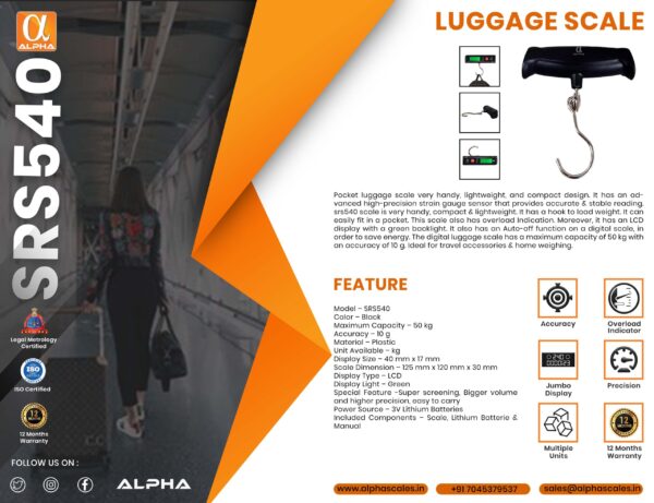 SRS540 LUGGAGE SCALE - Image 6