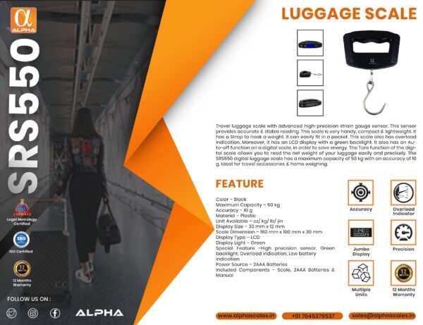 SRS550 LUGGAGE SCALE - Image 5