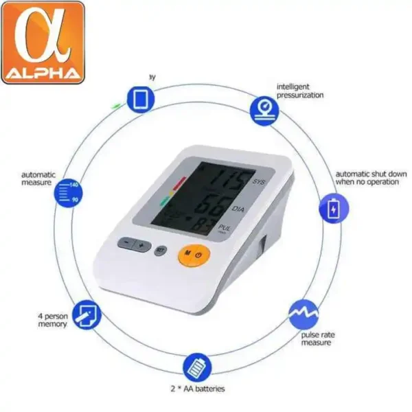 103H Electronic Blood Pressure Monitor Digital Upper Arm Sphygmomanometer - Image 4