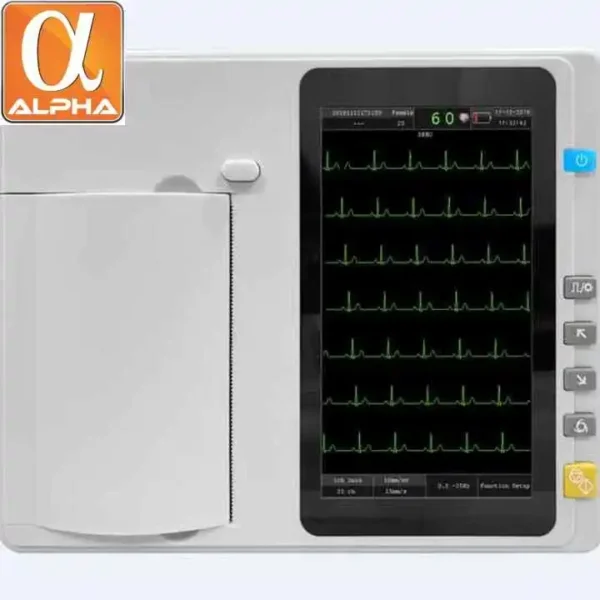 7 Inch Touch Screen AI ECG601 Portable Digital Electrocardiograph with Automatic Measurement Electricity Powered - Image 2