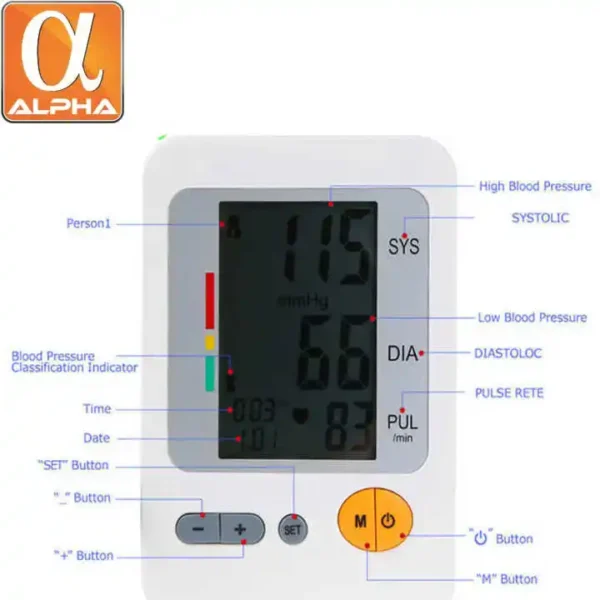 BP-103H Arm Style Sphygmomanometer Digital Blood Pressure Monitor BP Machine - Image 2