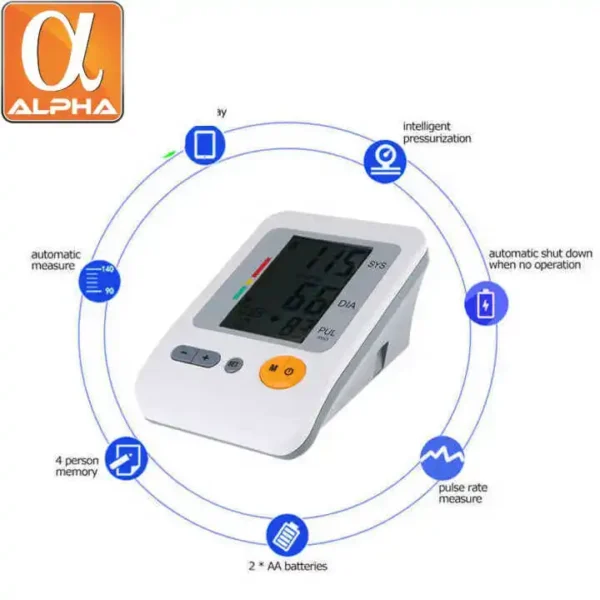 BP-103H Arm Style Sphygmomanometer Digital Blood Pressure Monitor BP Machine - Image 4