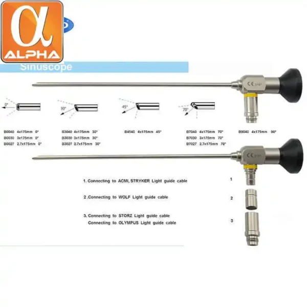 CE Certificated High Quality Operating Rooms Professional ENT Sinuscope Nasal Otolaryngology Endoscope - Image 3