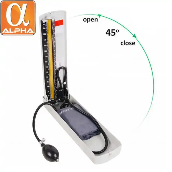 Desktop Nylon Cuff Mercury Sphygmomanometer Manual Blood Pressure Monitor - Image 2