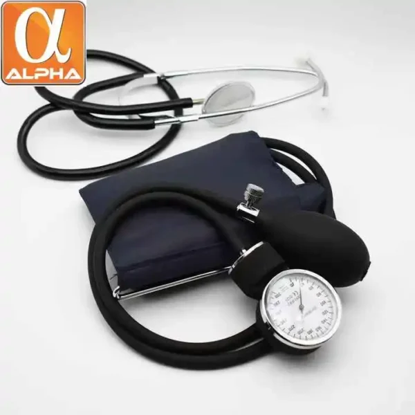 High Quality Medical Blood Pressure Monitor BP Meter Aneroid Sphygmomanometer with Stethoscope Kits - Image 3