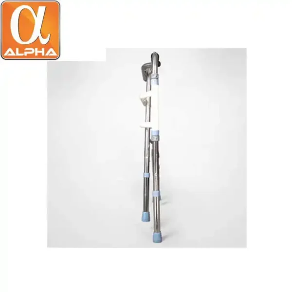 High Quality Stainless Steel the Elderly Aid Medical Rehabilitation Foldable and Adjustable Four-legged Adult Height Walker - Image 3