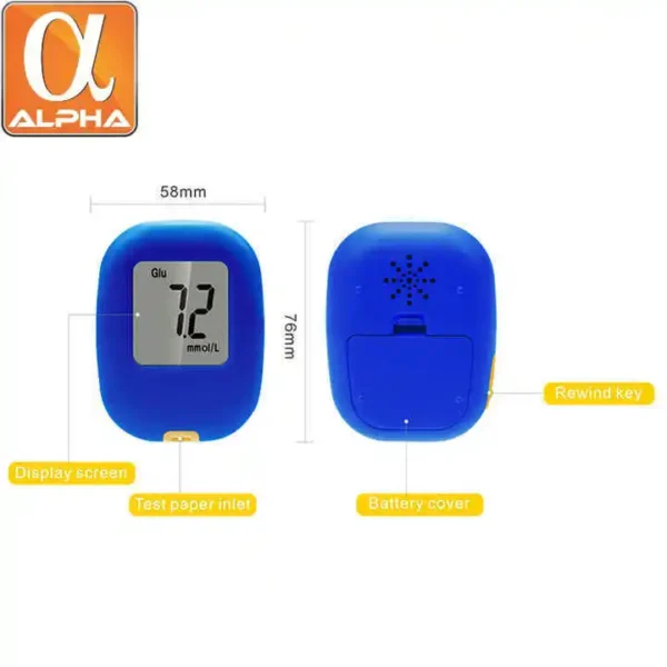 Home Using Factory Price High-precision High-capacity Data Storage Blood Glucose Meter Kit - Image 3