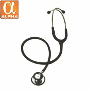 MK01-114 Dual Head Deluxe Medical Stethoscope Black-Manual Power Source