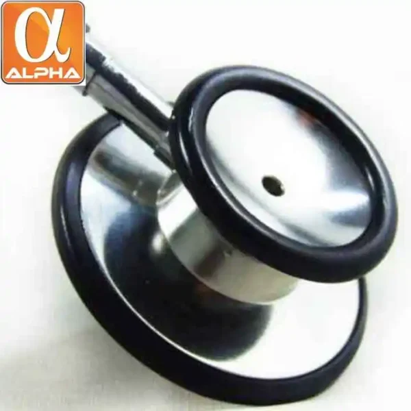 MK01-114 Dual Head Deluxe Medical Stethoscope Black-Manual Power Source - Image 4