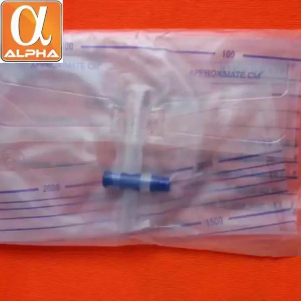 Medical Disposable Common With Cross Valve Adult PVC Anti-reflux Drainage Urine Bag 2000ml - Image 3