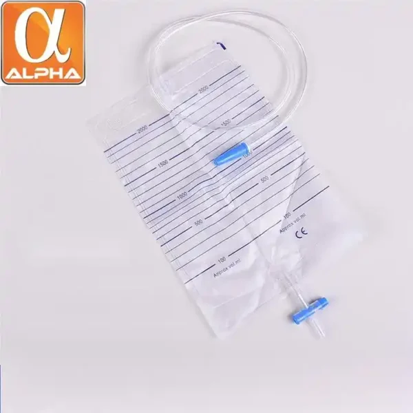 Medical Disposable Common With Cross Valve Adult PVC Anti-reflux Drainage Urine Bag 2000ml - Image 4