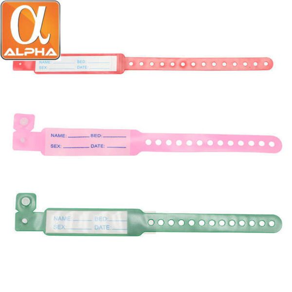Medical OEM Adult Children Waterproof Plastic Disposable Hospital ID Bracelet Wristband - Image 2