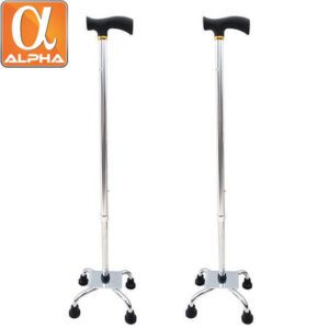 Medical Rubber Tips Aluminum Alloy Elder Walking Stick with Sword Telescopic Crutches
