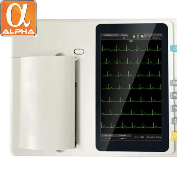 Medical Supplier Electrocardiograph ECG Machine 3 Channels  7 Inch Color LCD Touch Screen - Image 2