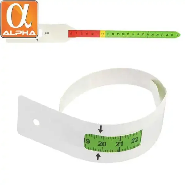 Medocal Disposable Adult Children Soft Waterproof Plastic Arm Circumference MUAC Measuring Tape - Image 2