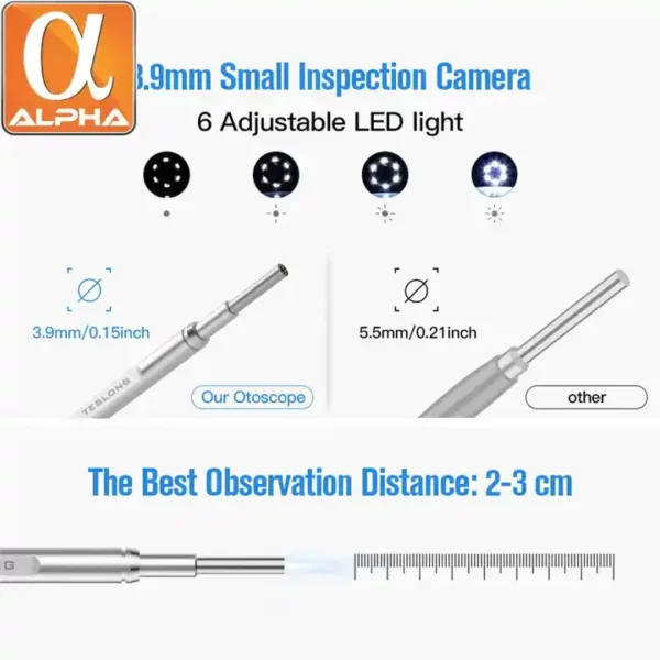 NTE430 Portable 4.5inch LCD Screen Ear Wax Remover Cleaner Ear Endoscope Camera - Image 3