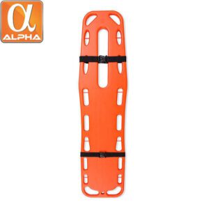 Plastic Material Folding Spine Board with Safety Belts and Head Immobilizer