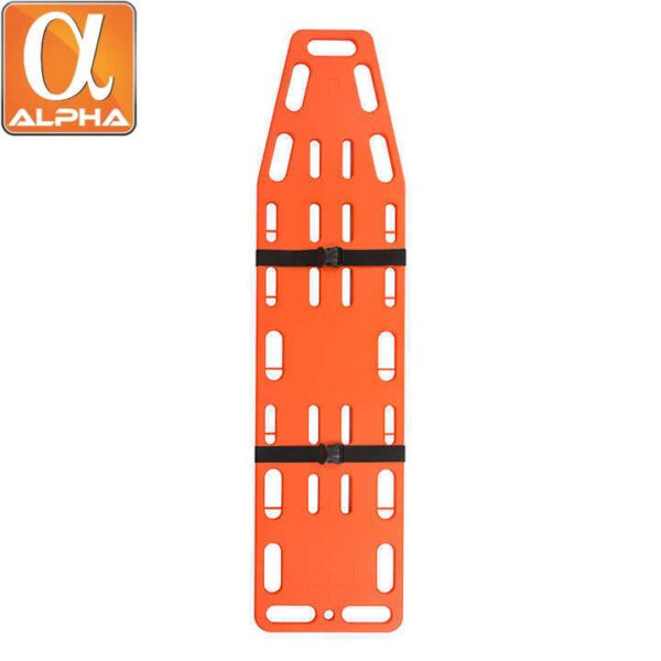 Plastic Material Folding Spine Board with Safety Belts and Head Immobilizer - Image 2