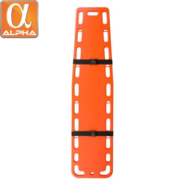Plastic Material Folding Spine Board with Safety Belts and Head Immobilizer - Image 3