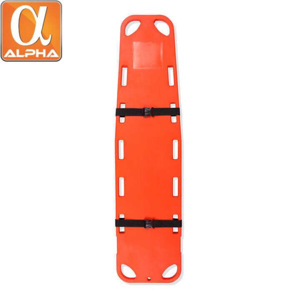 Plastic Material Folding Spine Board with Safety Belts and Head Immobilizer - Image 4