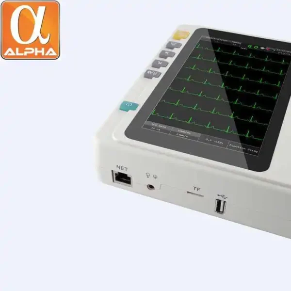 Portable 7 Inch Digital Touch Screen AI ECG301 Electrocardiograph Automatic Measurement Electric Power Source - Image 5
