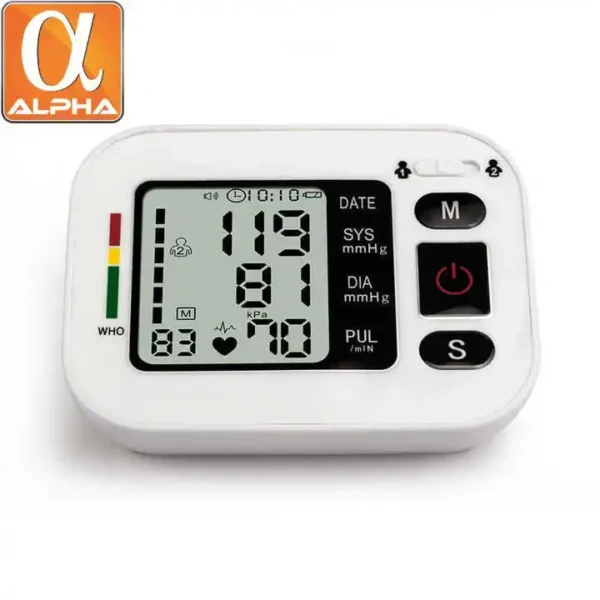 Portable Digital Arm Monitor Sphygmomanometer Electric Blood Pressure Gauges - Image 2