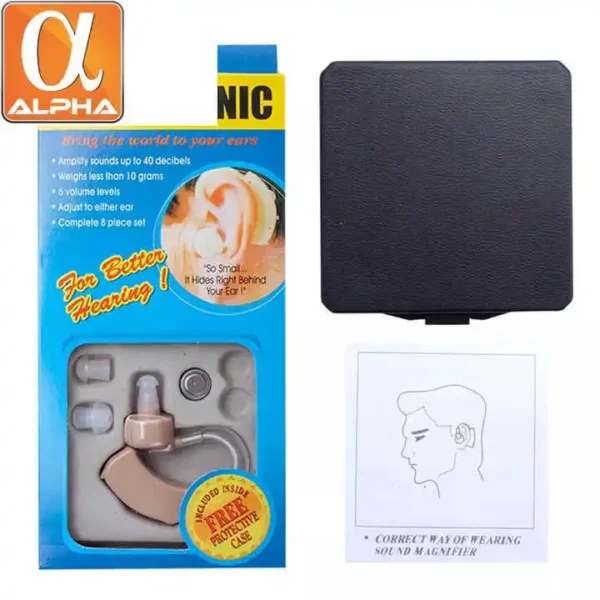 Portable Mini Ear Hearing Aid Sound Amplifier Adjustable Ear Hearing Amplifier for the Deaf Elderly Hearing Aids With Battery - Image 2