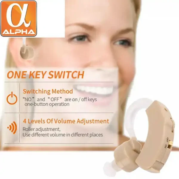 Portable Mini Ear Hearing Aid Sound Amplifier Adjustable Ear Hearing Amplifier for the Deaf Elderly Hearing Aids With Battery - Image 3