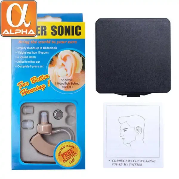 Portable Mini Hearing Aid Amplifier Adjustable Ear Sound Enhancer for Deaf Elderly - Image 2