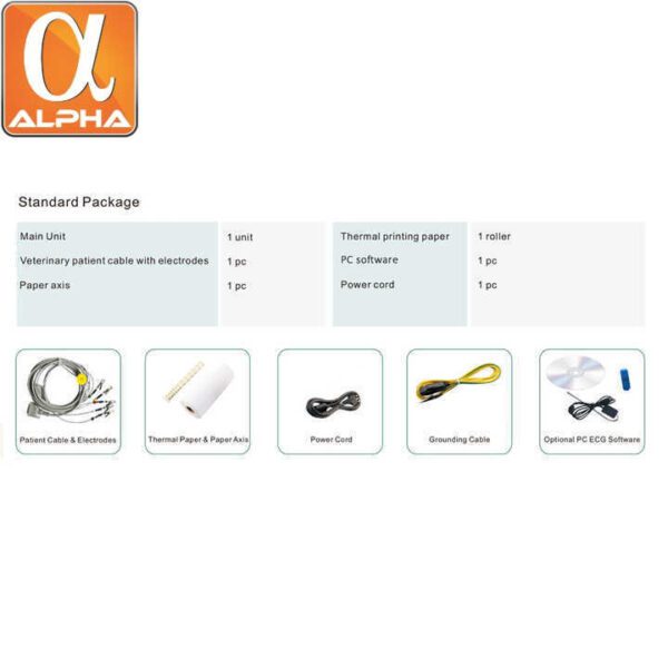 Portable Three Channel ECG Machine Electrocardiograph for Veterinary Use - Image 6