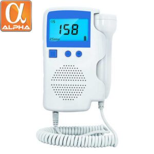 Pregnant Woman Use Doppler Fetal Heart Sound Instrument Fetal Doppler Digital Fetal Heartbeat