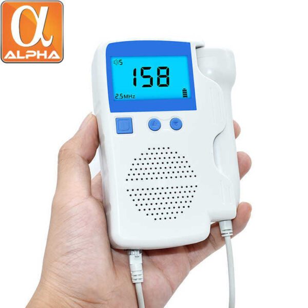 Pregnant Woman Use Doppler Fetal Heart Sound Instrument Fetal Doppler Digital Fetal Heartbeat - Image 2