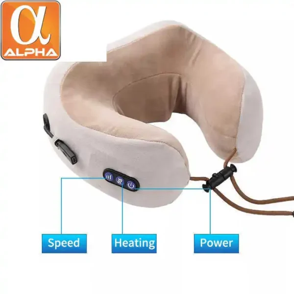 Soft Comfortable Breathable U-shaped Memory Electronic Neck Massager Collar Spine Massage Machine - Image 2