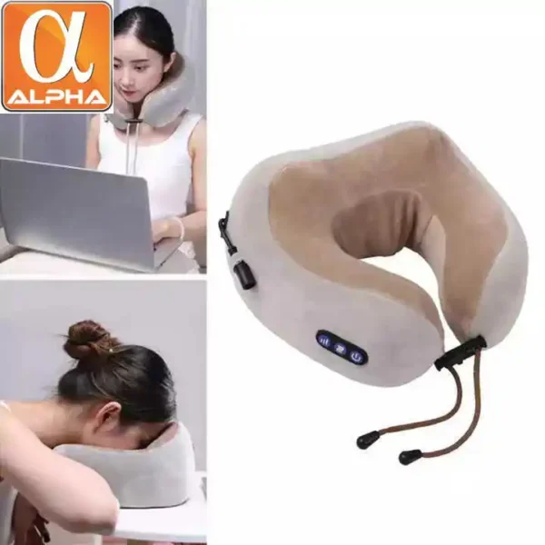 Soft Comfortable Breathable U-shaped Memory Electronic Neck Massager Collar Spine Massage Machine - Image 3