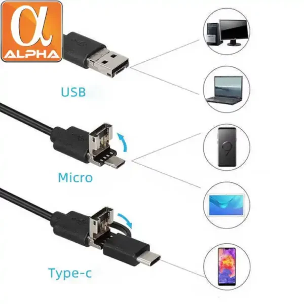 USB Digital Otoscope Tool 3 in 1 Professional Inspection Endoscope Camera HD Visual Images Ear Otoscope - Image 3