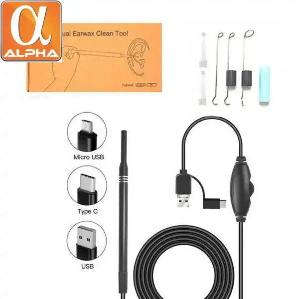 USB Digital Otoscope Tool 3 in 1 Professional Inspection Endoscope Camera HD Visual Images Ear Otoscope - Image 6